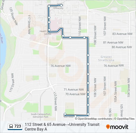 723 bus Line Map