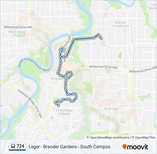 ONWAAR Oproepen esthetisch 724 Route: Schedules, Stops & Maps - Leger Transit Centre Bay E‎→South  Campus Fort Edmonton Transit Centre Bay N (Updated)