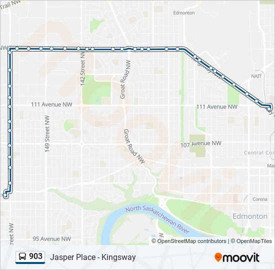 Plan de la ligne 903 de bus