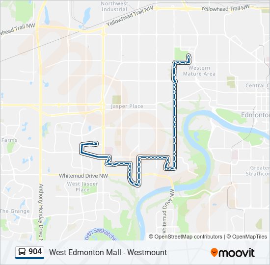 904 bus Line Map