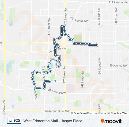 925 bus Line Map