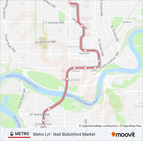 METRO light rail Line Map