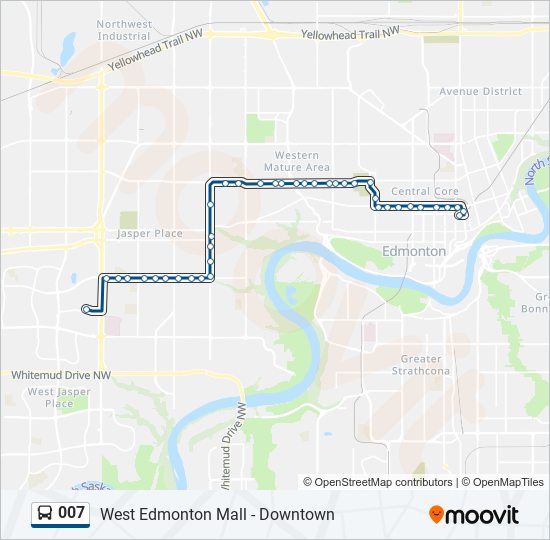 Plan de la ligne 007 de bus