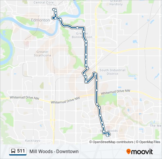 511 bus Line Map