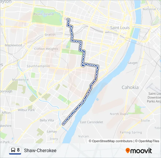 8 Bus Line Map