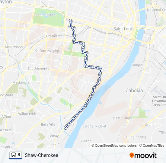 8 Bus Line Map