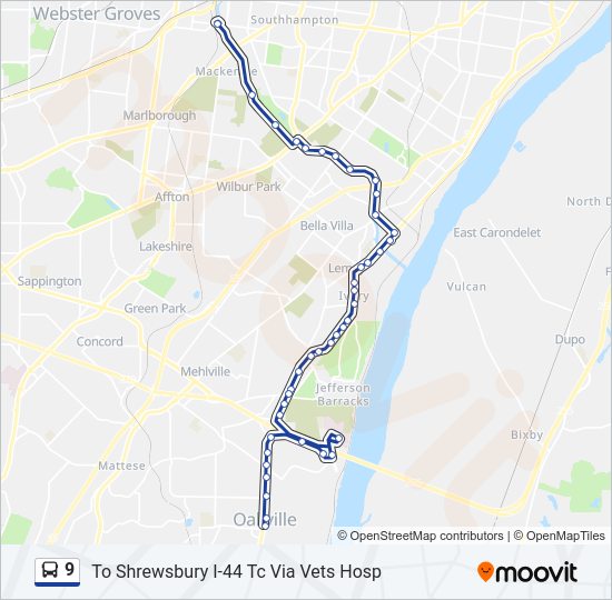 9 Bus Line Map