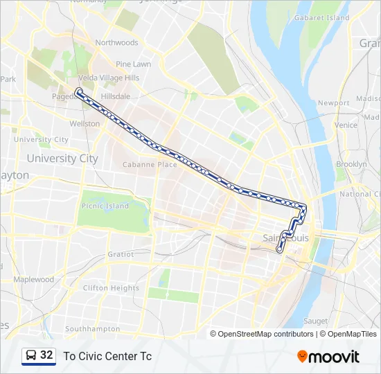32 Bus Line Map
