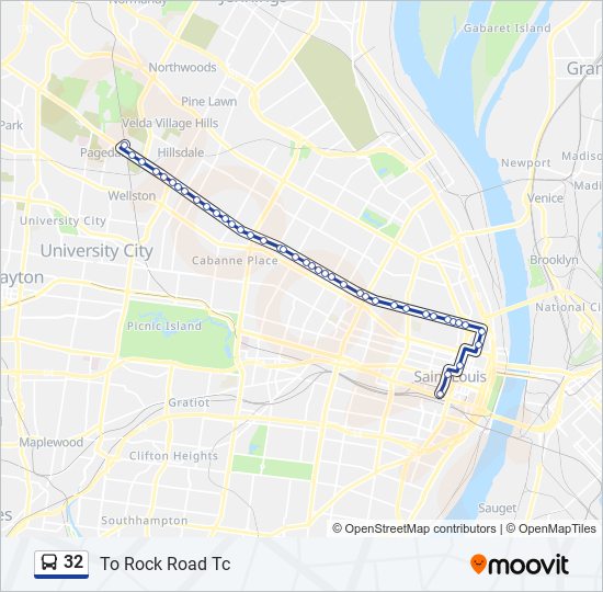 32 Bus Line Map