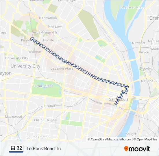 32 Bus Line Map