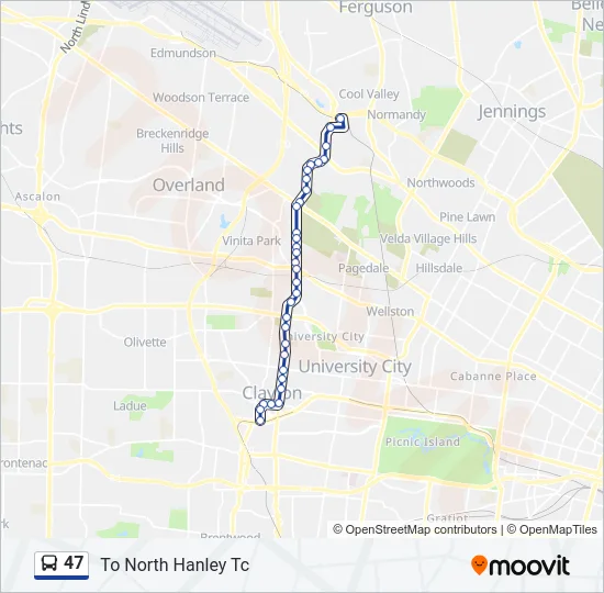 47 Bus Line Map