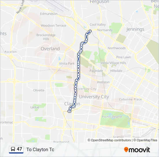 47 Bus Line Map