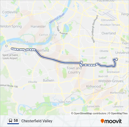 58 Bus Line Map