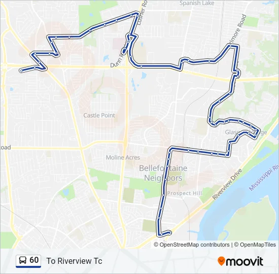 60 Bus Line Map