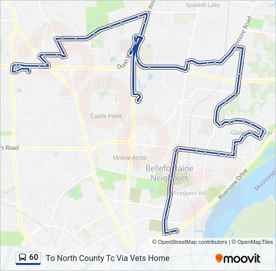 60 Bus Line Map