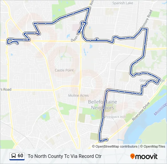 60 Bus Line Map