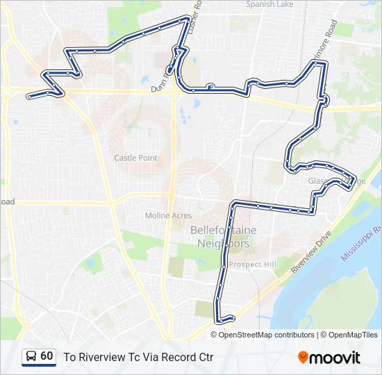 60 Bus Line Map