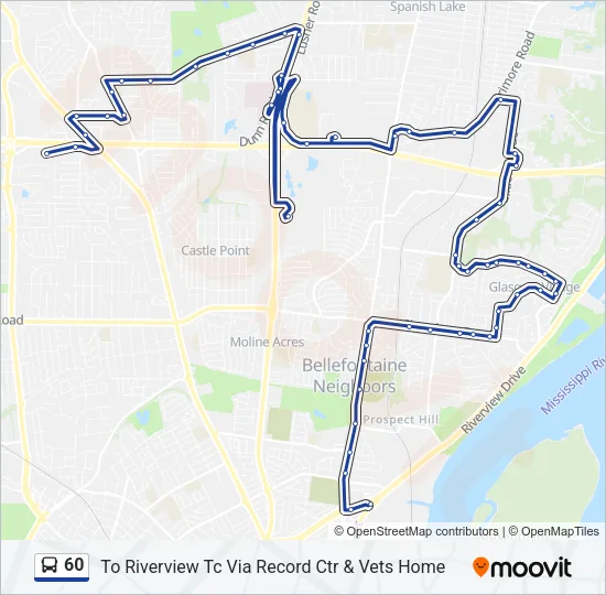 60 Bus Line Map