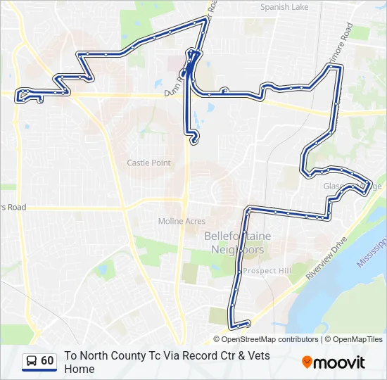 60 Bus Line Map