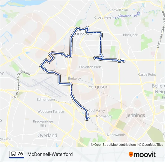 76 Bus Line Map