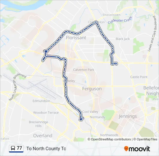 77 Bus Line Map