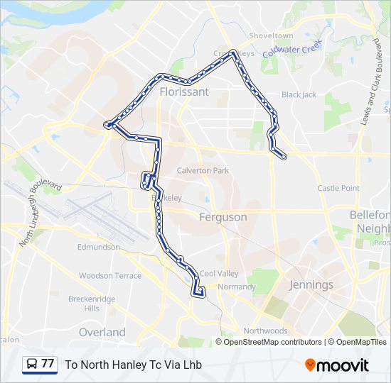 77 bus Line Map