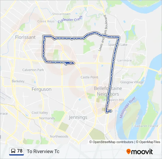 78 Bus Line Map