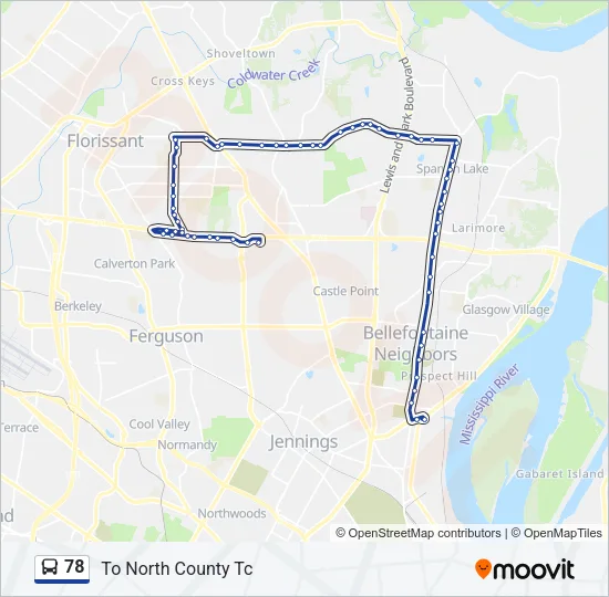 78 Bus Line Map