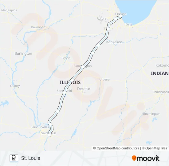 LINCOLN SERVICE Train Line Map