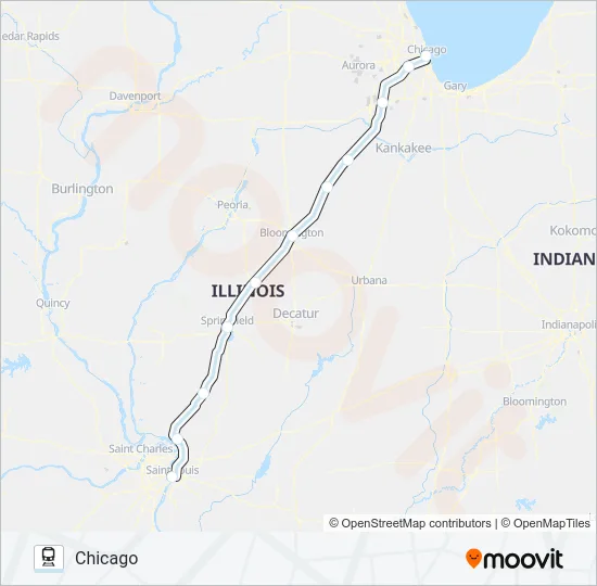 LINCOLN SERVICE Train Line Map
