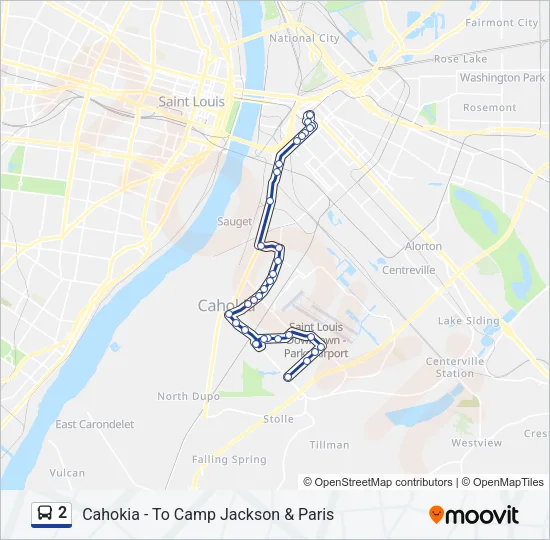 2 Bus Line Map