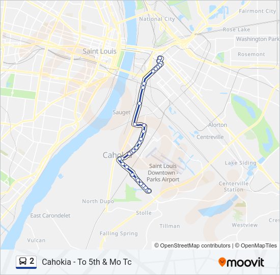 2 Bus Line Map