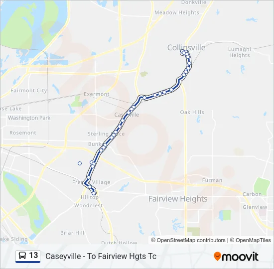 13 Bus Line Map