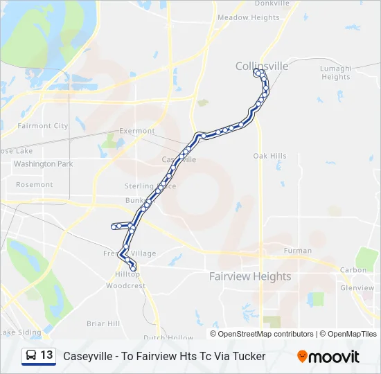 13 Bus Line Map