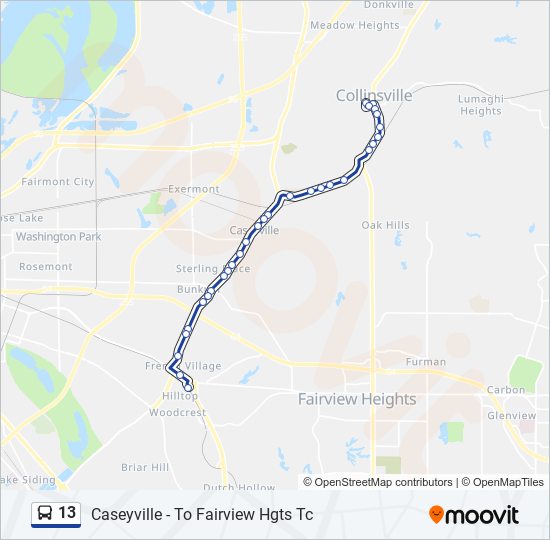 13 Route Schedules, Stops & Maps Caseyville To Fairview Hgts Tc (Updated)