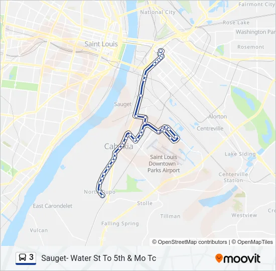 3 Bus Line Map