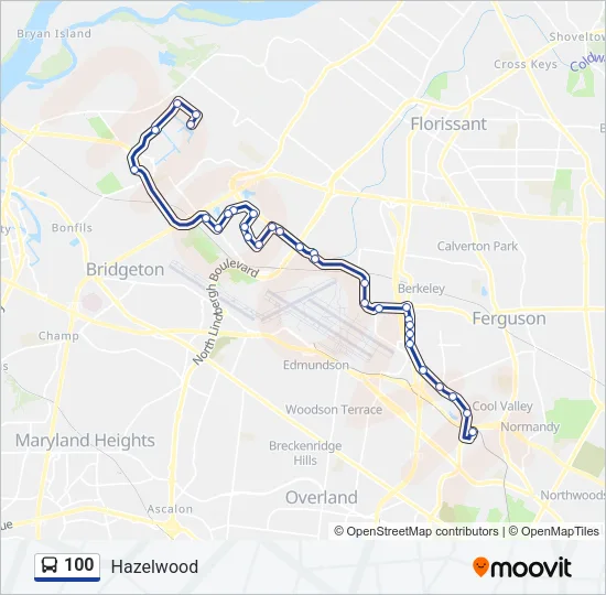 100 Bus Line Map