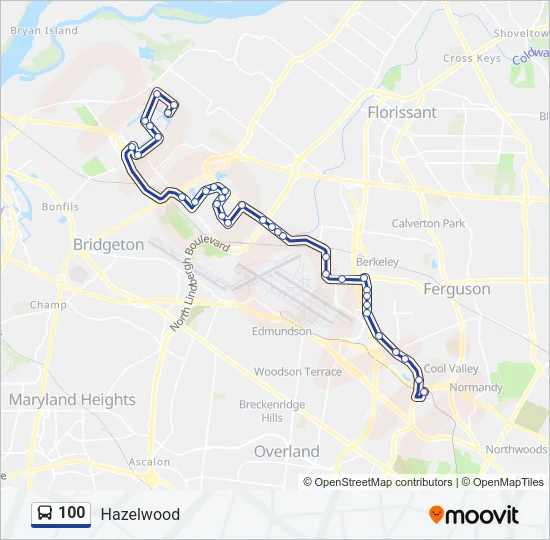 100 Bus Line Map