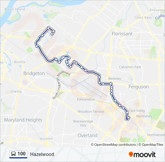 100 Bus Line Map