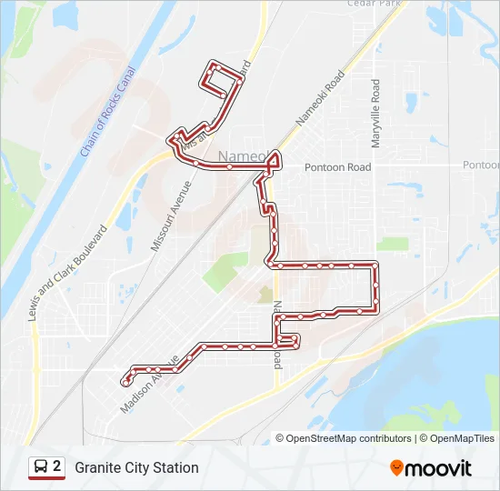 2 Bus Line Map