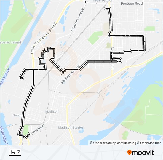 2 bus Line Map