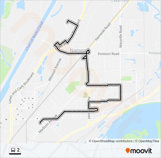 2 bus Line Map