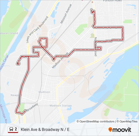 2 Route Schedules, Stops & Maps Klein Ave & Broadway N / E (Updated)
