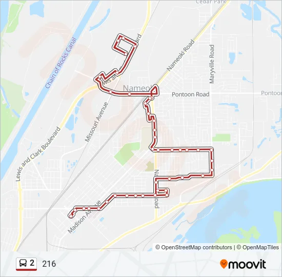 2 Bus Line Map