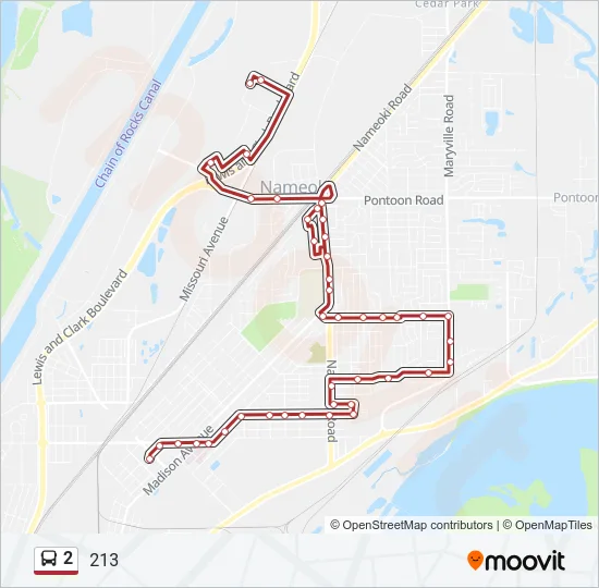 2 Bus Line Map
