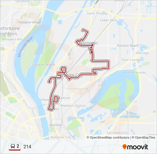 2 Bus Line Map