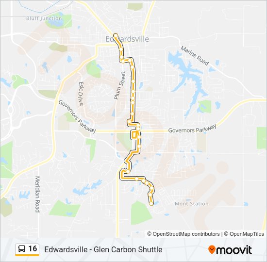 16 bus Line Map