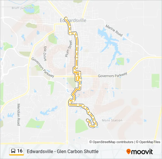 16 Bus Line Map