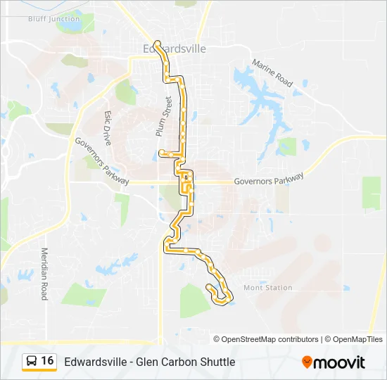 16 Bus Line Map