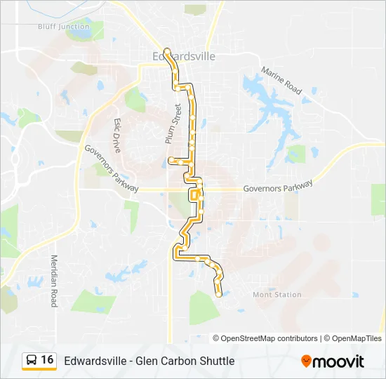16 Bus Line Map
